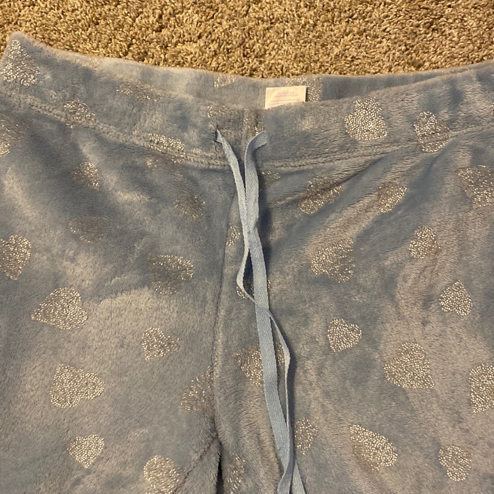 Blue silver heart pj pants